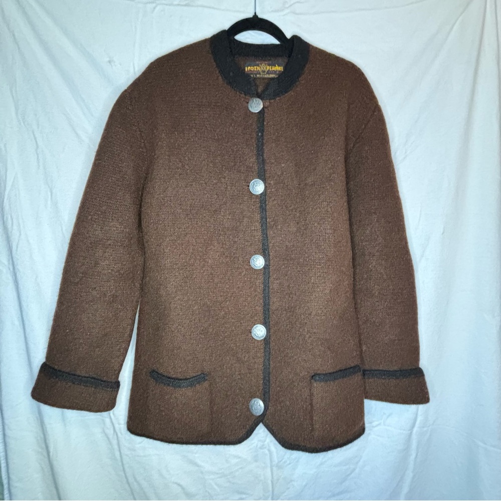 Vintage Loden Plankl 100% Wool Janker Jacket. Austrian Salzburg Buttons Size 28